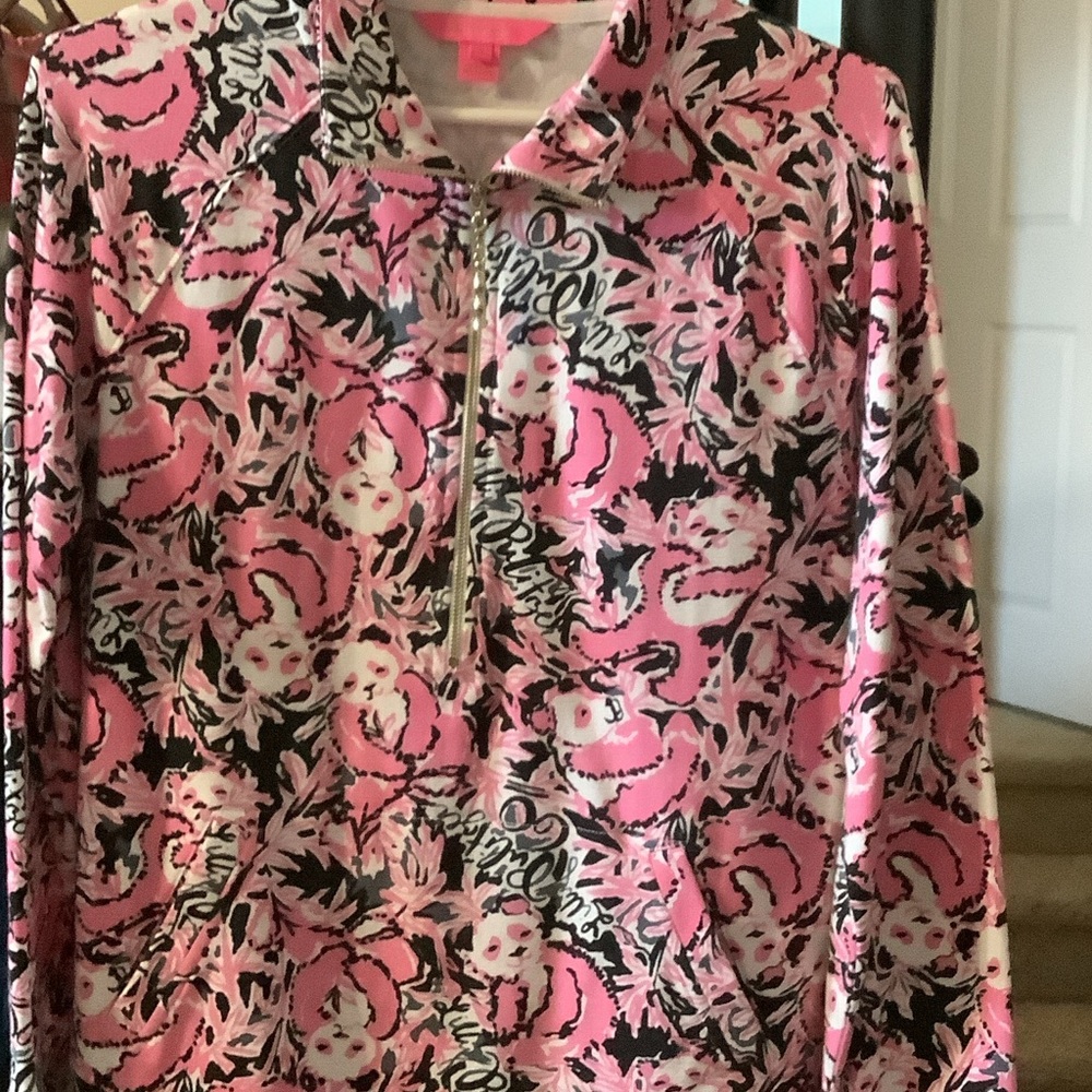 Lilly‎ Pulitzer Pink and Black panda Jacket